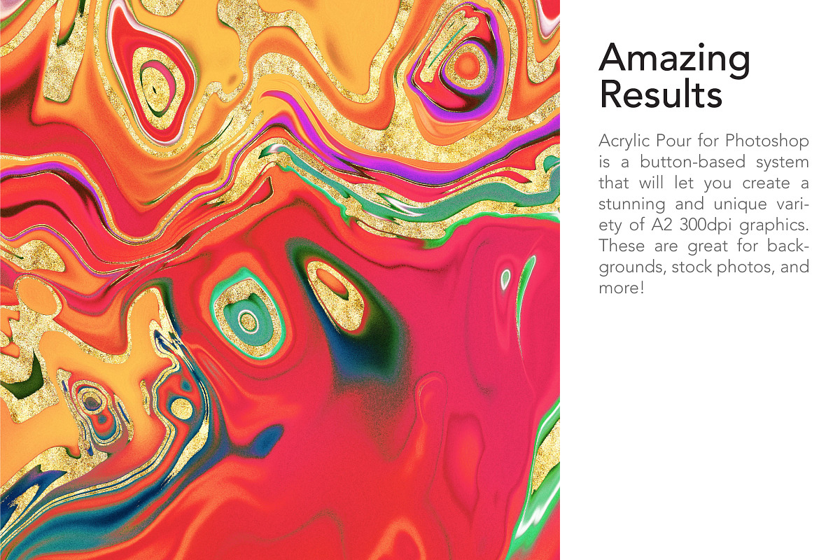 Acrylic Pour Creator for Photoshop, a Plug-in Add-On by Drifter Studio PrintShop (Photo 3 of 12)
