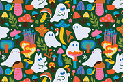 Ghosts in the Mushroom Woods, a Pattern Graphic by PenguinHouse (Thumbnail 3 of 11)