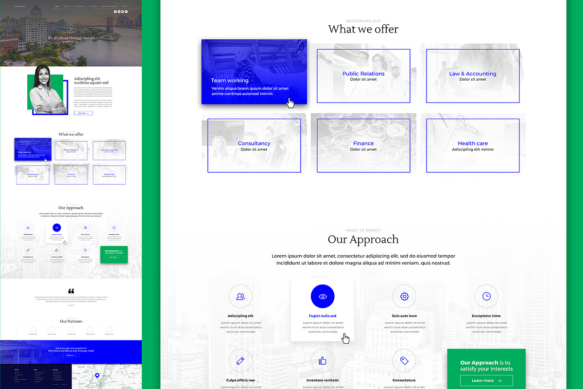 GREEN ME Landing Page PSD Template, a Landing Page Template by Better Be a Designer (Photo 3 of 5)