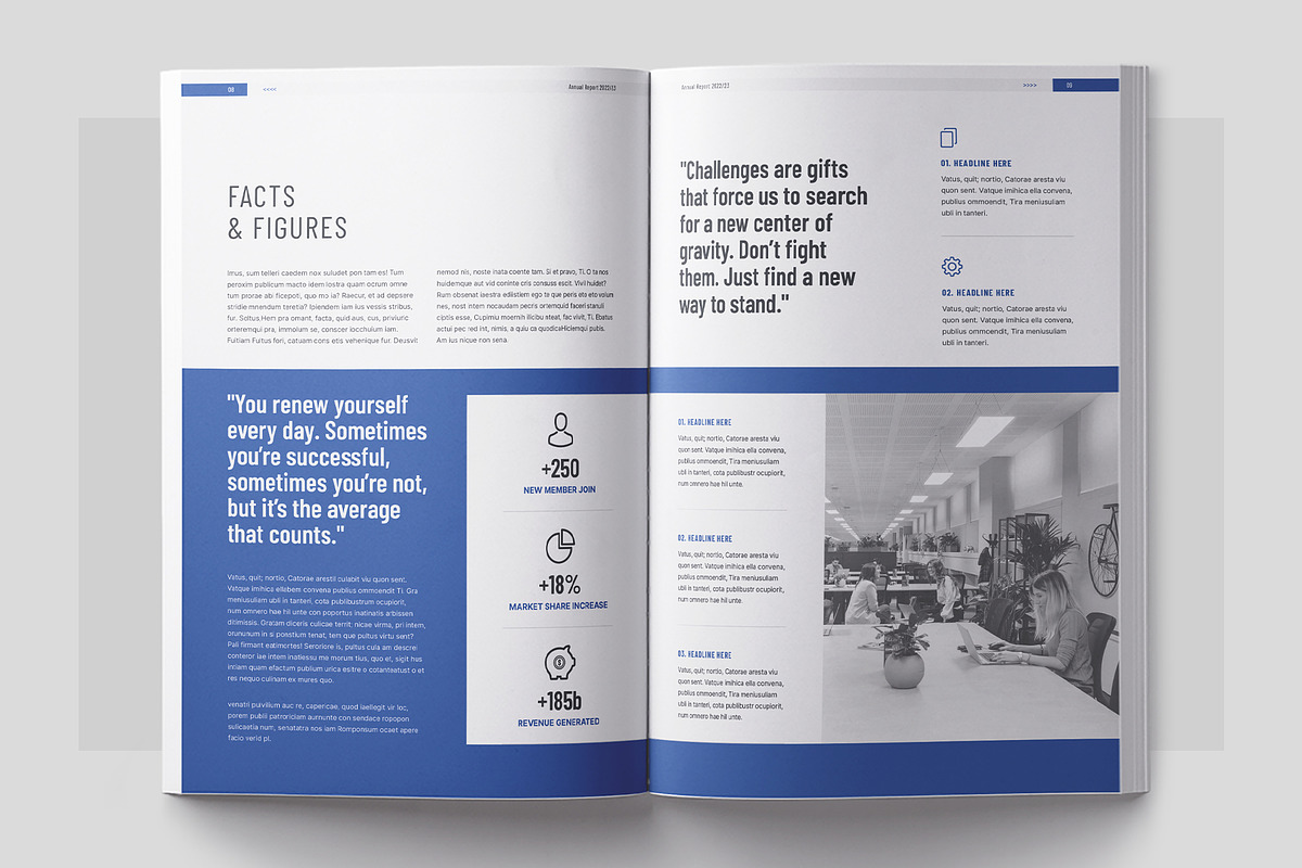 Modern Annual Report Template, a Brochure Template by Theme Weavers (Photo 5 of 7)