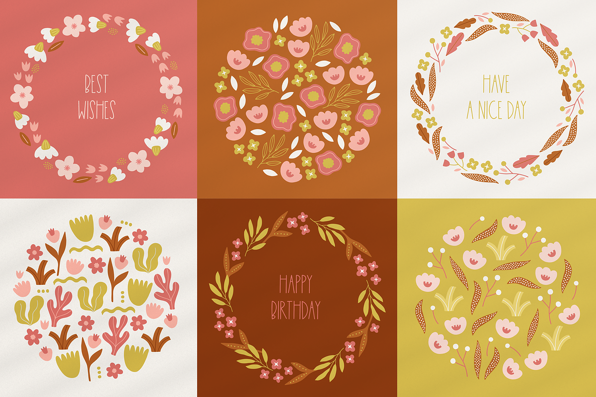 Retro Florals - Nature Collection, a Seasonal Illustration by miumiu (Photo 11 of 15)