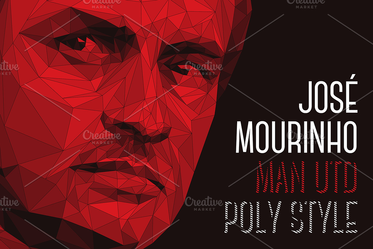 Jose Mourinho, Manchester Utd - Poly, an Illustration by Riccardo Anelli (Photo 1 of 3)