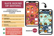 Red Food Instagram Puzzle Template, a Social Media Template by LushBury (Thumbnail 4 of 5)