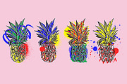 PINEAPPLE SET, a Decorative Illustration by Tanya Akhmett (Thumbnail 4 of 9)