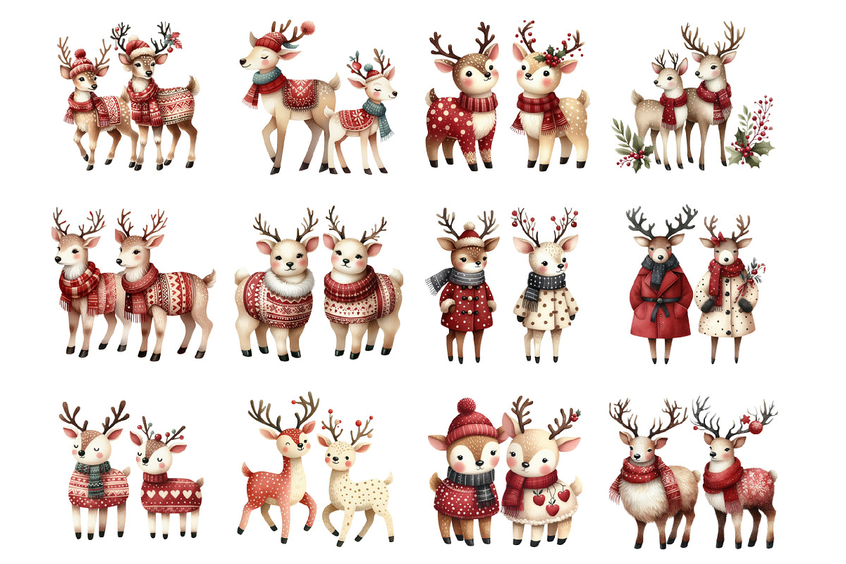 Quirky Santa & Reindeer, an Illustration by Design Market (Photo 2 of 3)