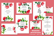 Watercolor Wedding Invitation, an Invitation Template by Heartmade by Claudia (Thumbnail 1 of 2)