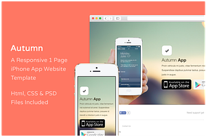 Autumn - iPhone App Website Template