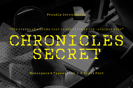 CF Chronicles Secret - Typewriter, a Slab Serif Font by Indotype Foundry