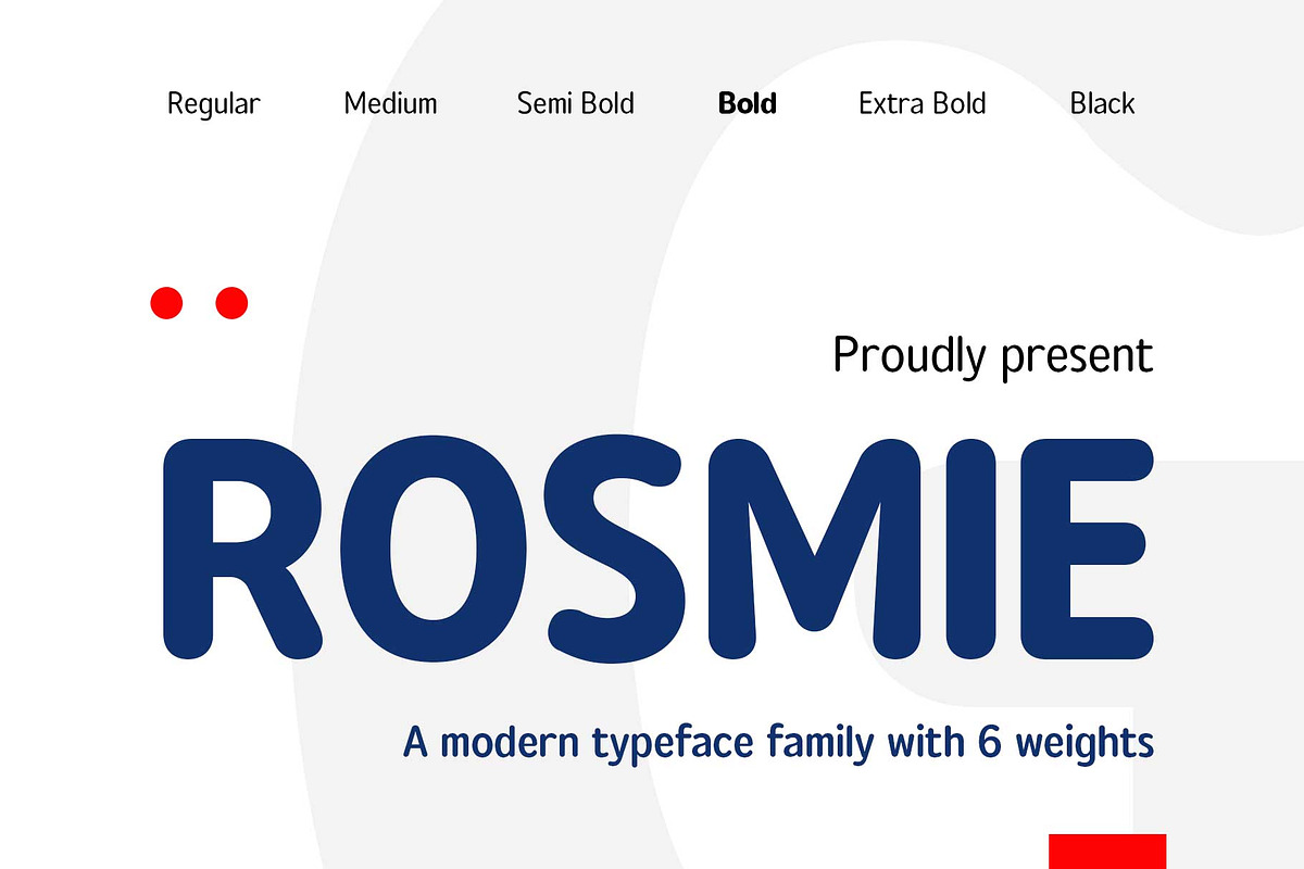 Rounded Sans Family - Rosmie, a Sans Serif Font by Arterfak Project (Photo 1 of 15)