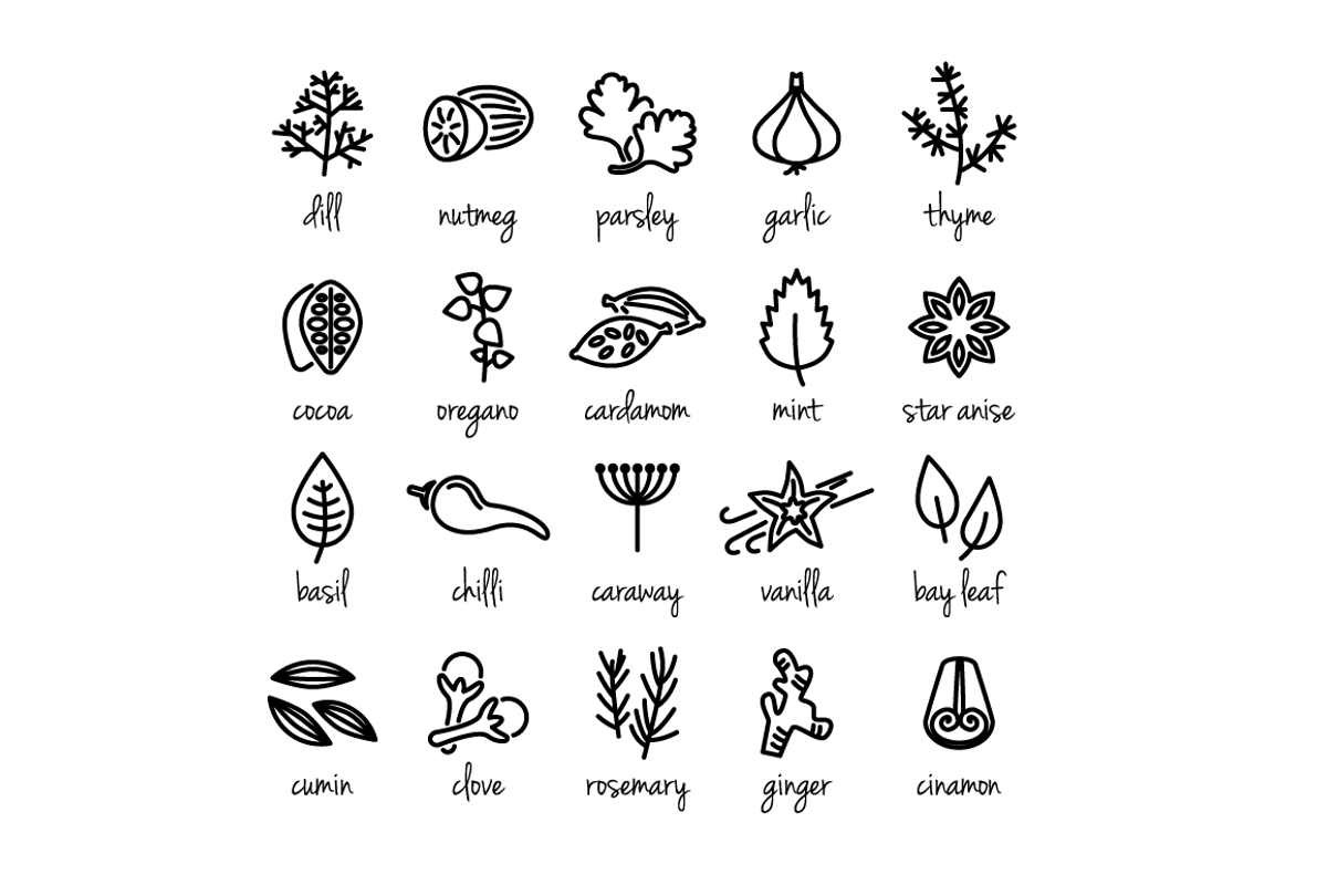 SPICE - vector line icons, an Outline Icon by marusdesign (Photo 2 of 2)