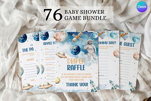 Outer Space Baby Shower Game Package, a Templates & Theme by Digital_Mind