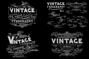 Vintage Typography Ornaments v3