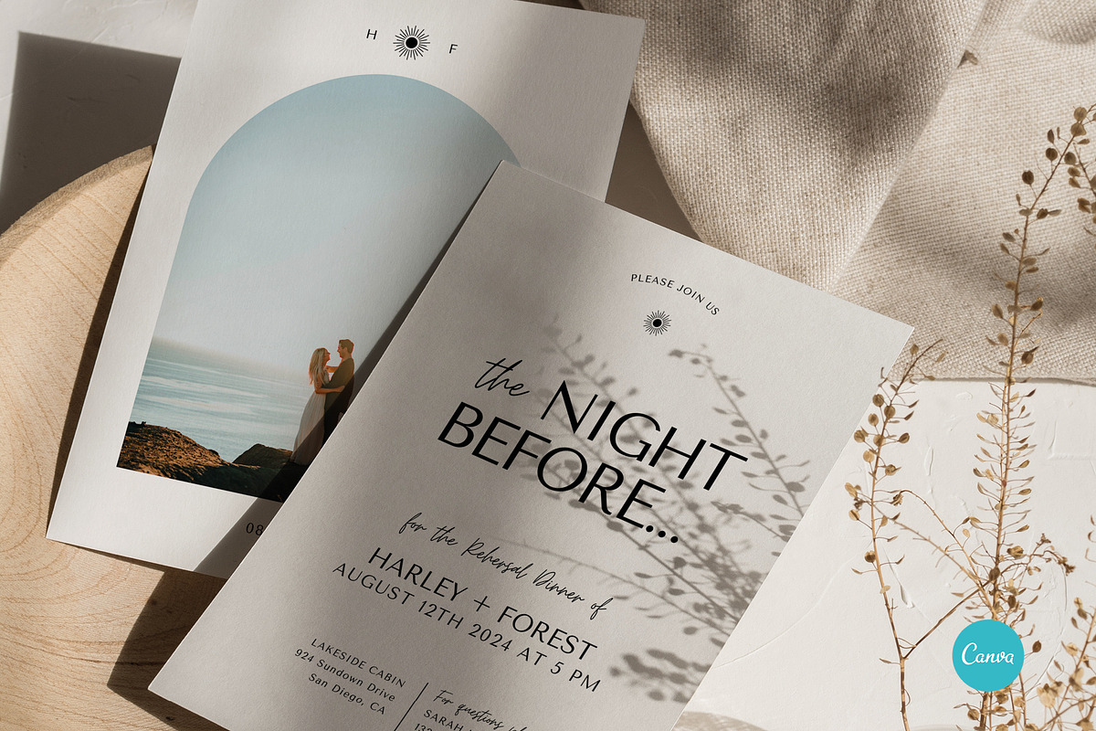 Elegant Rehearsal Dinner CANVA, an Invitation Template by StudioVonBraitenberg (Photo 3 of 5)