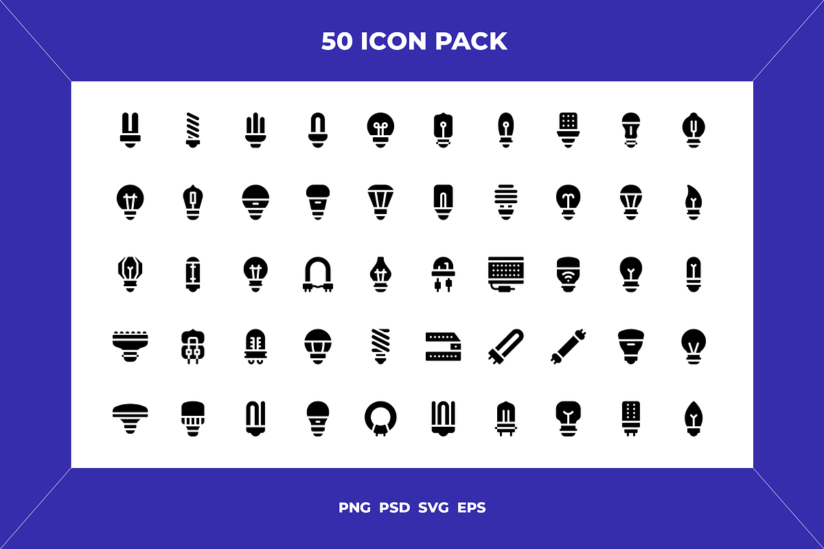 Light bulbs icons, an Outline Icon by Wencory (Photo 1 of 2)
