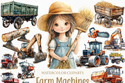 Farm Machines Clipart, an Illustration by Craft Nest (Thumbnail 1 of 6)