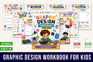 Graphic Design Workbook, a Stationery Template by Designmela01
