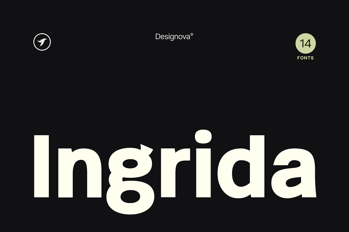 Ingrida – Modern Sans Serif 14 Fonts, a Sans Serif Font by Designova® (Photo 1 of 14)