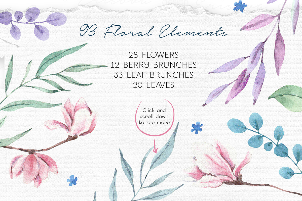 Watercolor Botanical Set, an Illustration by SOVA (Photo 2 of 7)