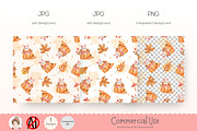 Bunny Pumpkin Seamless Pattern, a Pattern Graphic by Chonnieartwork (Thumbnail 3 of 5)