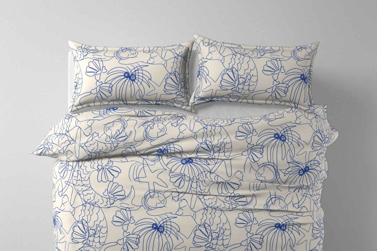 Coastal Shells and Starfish mermaids, a Pattern Graphic by Nocito Design (Photo 4 of 6)