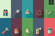Christmas time flat square icon set, an Icon by Yury Velikanov (Thumbnail 2 of 3)