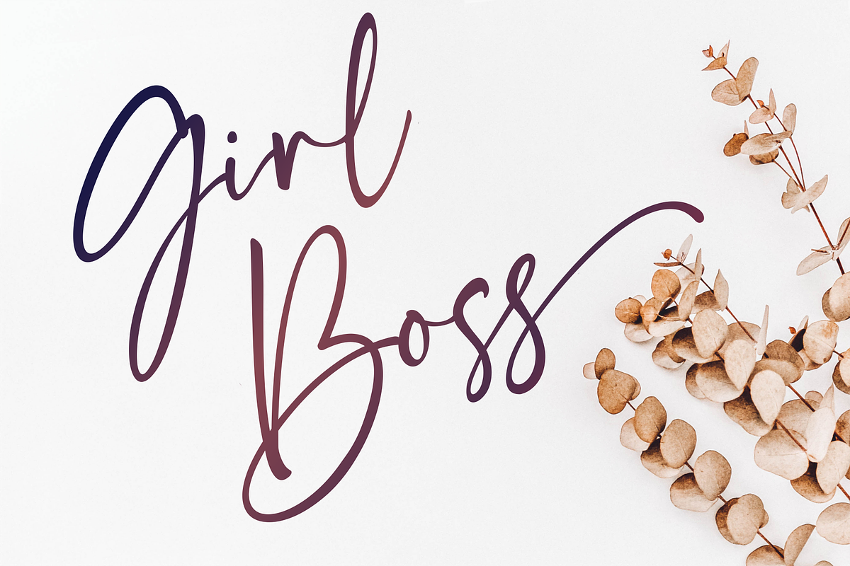 Girl Boss -Sophisticated Calligraphy, a Script Font by 50Fox (Photo 14 of 16)