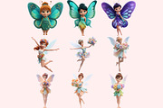 Fairy Clipart PNG Bundle, a Graphic by M9 Design (Thumbnail 6 of 9)