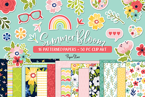 Summer Floral Digital Bundle