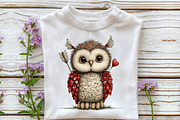 Whimsical Valentine Day Owl Clipart, an Illustration by Sublimation Artist (Thumbnail 6 of 6)