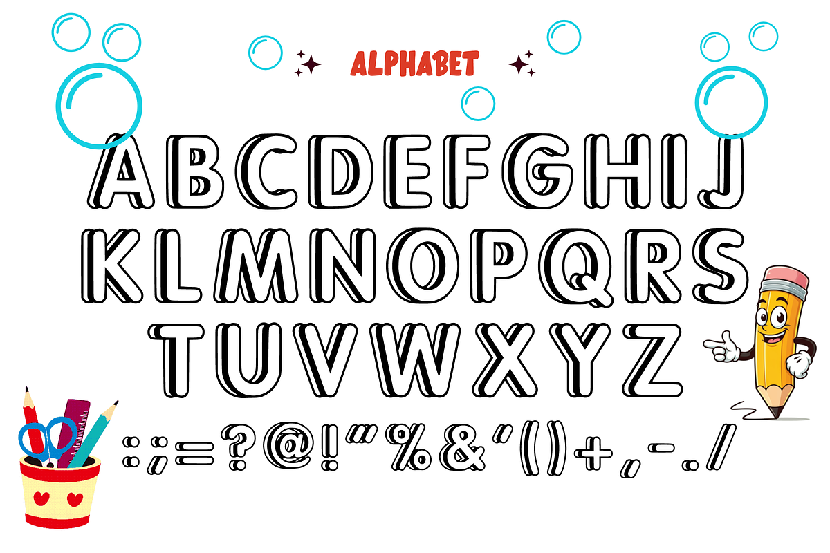 Kids Books - Playful Kids Font, a Sans Serif Font by KiddoGlyphs Studio (Photo 4 of 5)