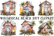 Whimsical Beach Hut Clipart, an Illustration by OK Design (Thumbnail 2 of 6)