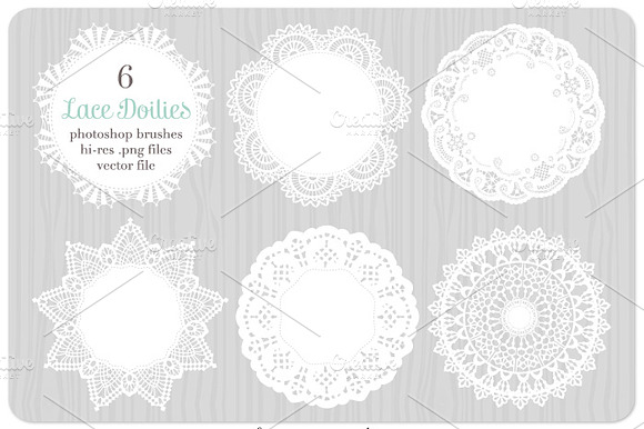Digital Lace Doilies preview 2