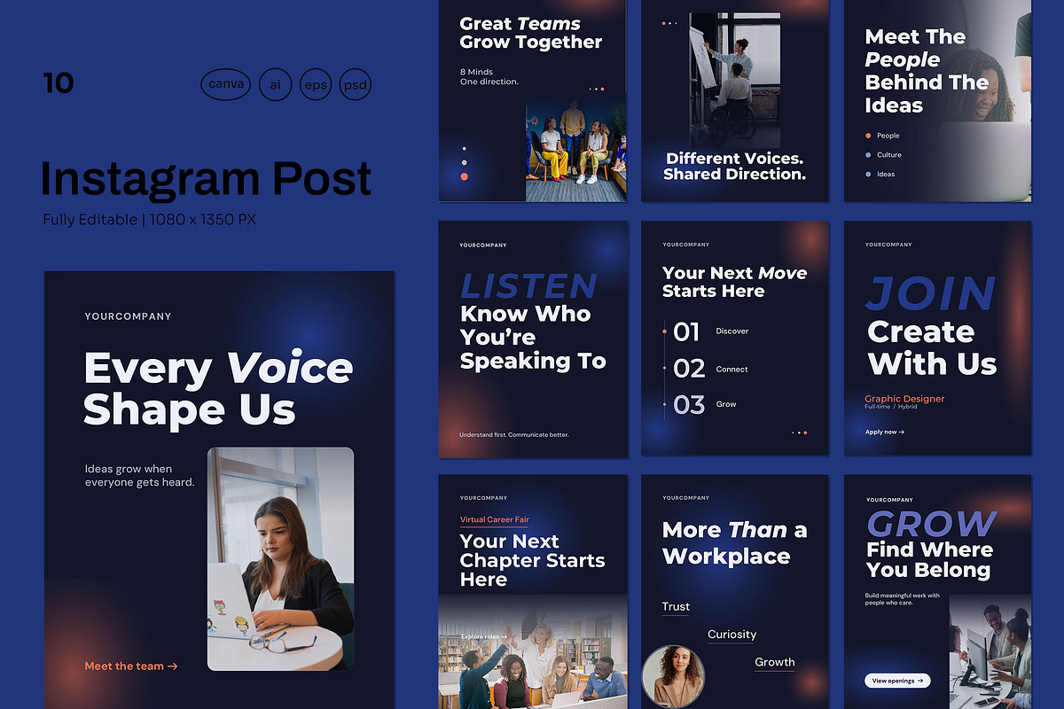 Company Culture Social Media, a Social Media Template by Pitchlook.Studio (Photo 1 of 3)