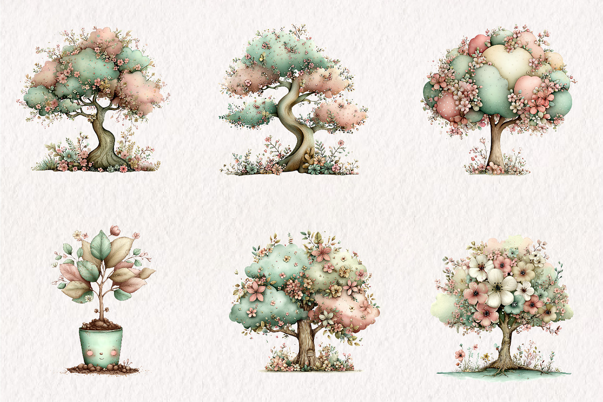 Tree Happy Spring Sublimation, an Illustration by CreationArt (Photo 3 of 10)
