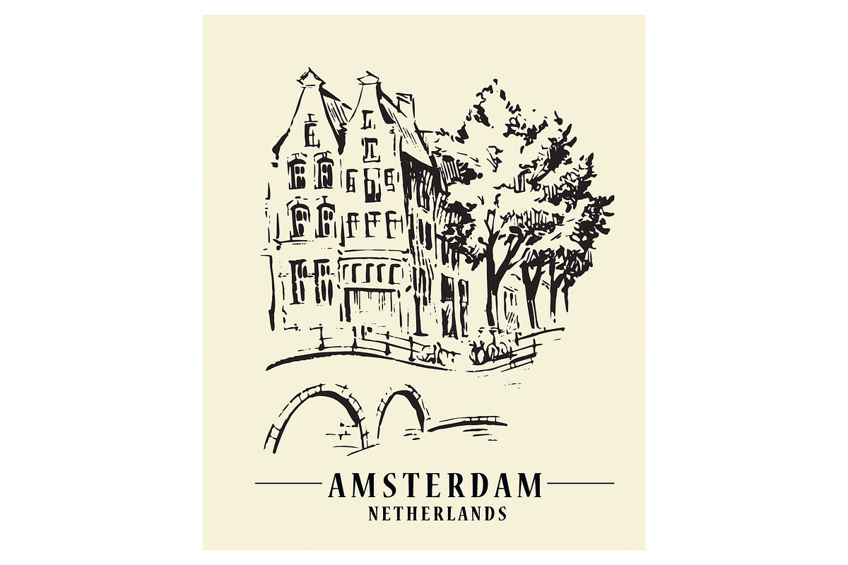 Amsterdam Hand Drawn Sketches, an Illustration by Penndpaper (Photo 4 of 16)