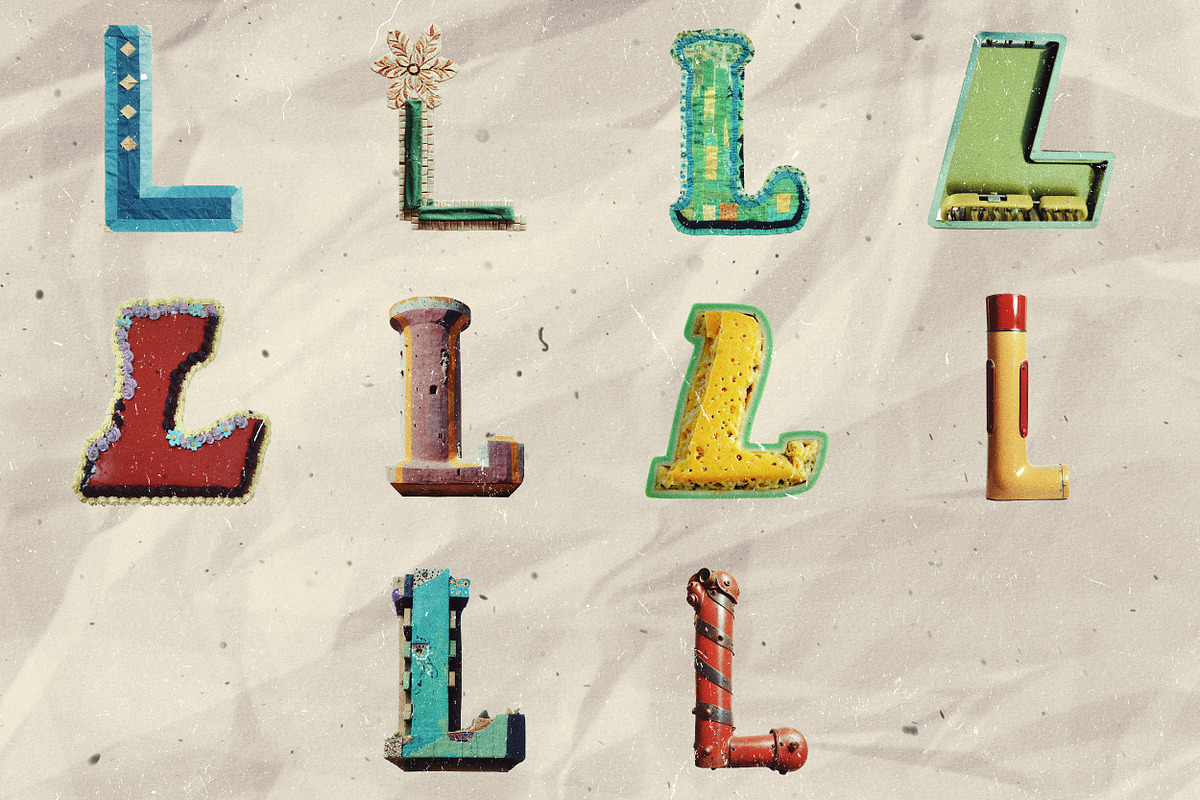 260 Stylized Alphabets (for collage), an Object Graphic by Megan Aili Designs (Photo 13 of 28)