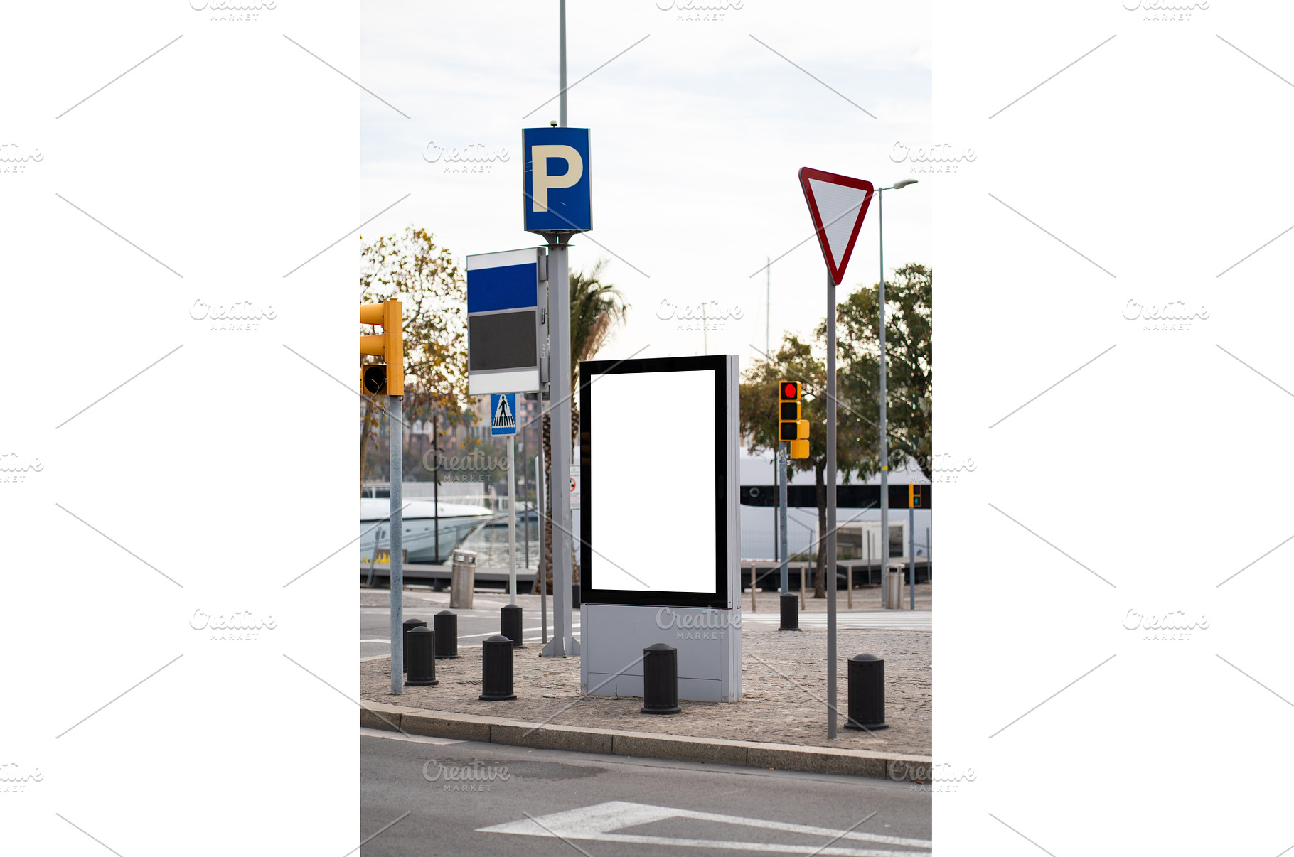 Blank vertical billboard providing, a Business Photo by volodymyrshtun13795
