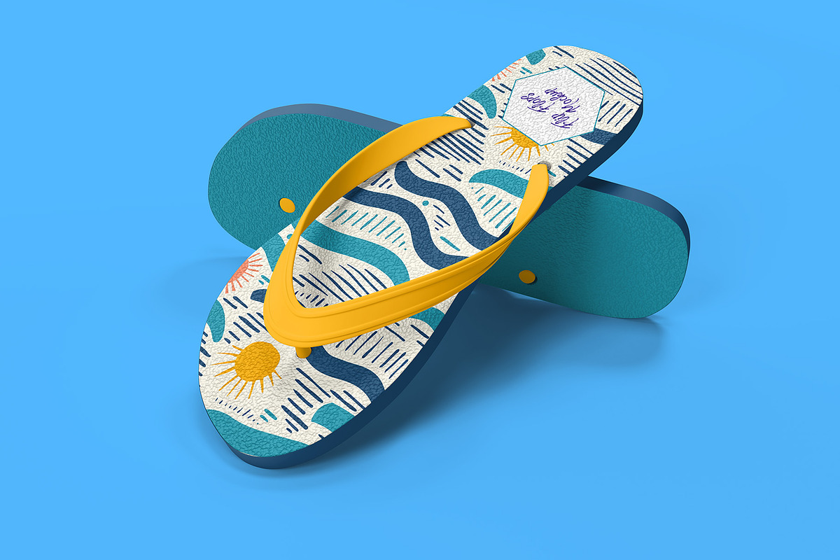 Flip Flops Packaging Mockup 6 Views, a Packaging Mockup by Illusiongraphic (Photo 7 of 20)