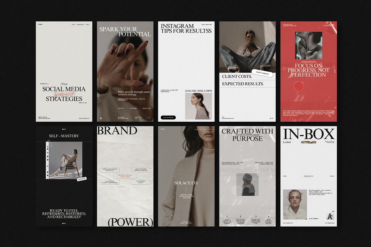 ZUNO | Instagram STORIES Bundle, a Social Media Template by The Aesthetic Studio (Photo 10 of 10)