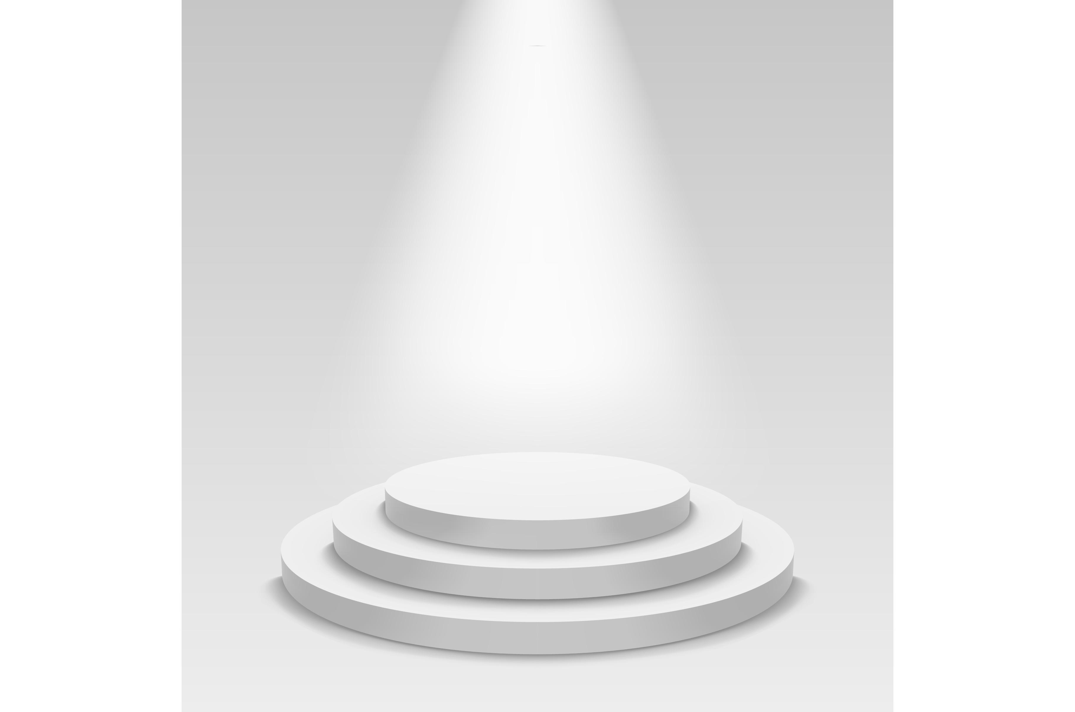 Realistic White Podium Empty Stage by Winwinart  Creative Market