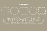 Hand Drawn Laurel Wreaths & Brushes, a Decorative Illustration by Go Media's Arsenal (Thumbnail 2 of 2)