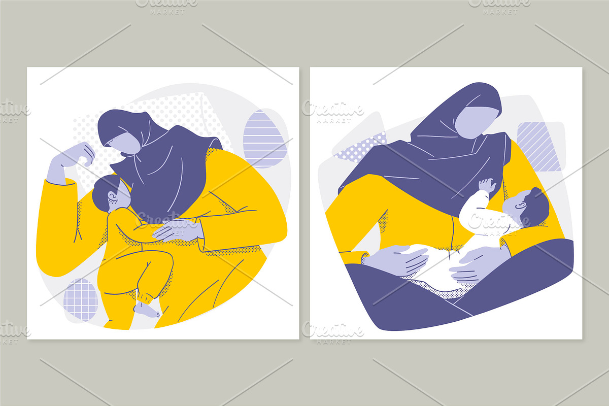 Mother's Day Illustration Set, a Person Illustration by Revoltan Studios (Photo 2 of 3)