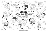 Funny Zodiac Characters, an Illustration by Anastasiya Klempach (Thumbnail 1 of 5)