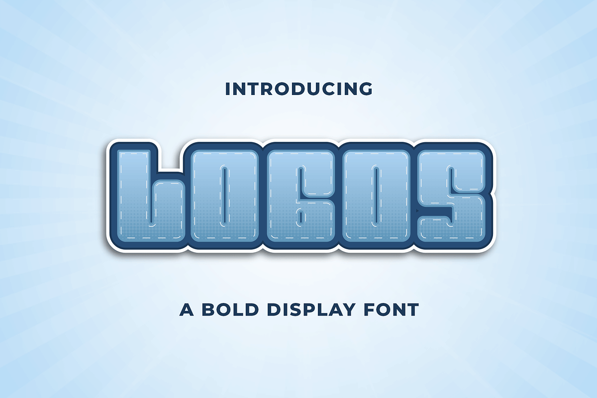 Logos - A Bold Display Font, a Sans Serif Font by overlaytemplates