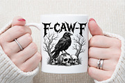 Crow Raven PNG, F-CAW-F Funny, a Work Illustration by Sublimation Artist (Thumbnail 7 of 9)
