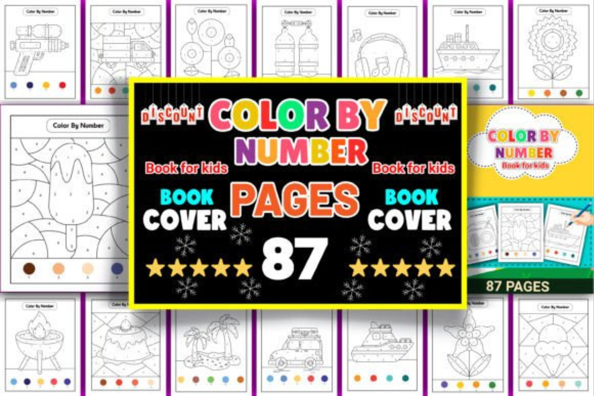 Color by Number Coloring Pages, an Education Illustration by shopcosm (Photo 1 of 2)