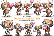 Robot Digital Valentine's Day, an Illustration by Pixels.Craft (Thumbnail 1 of 5)