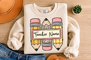 Custom Teacher Name PNG, Pencil, an Object Illustration by Libby Wishes (Thumbnail 4 of 5)
