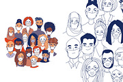 Inclusive Medical Mask Portraits, a Healthcare Illustration by VasilkovS (Thumbnail 2 of 7)
