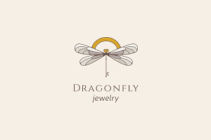 Dragonfly jewelry logo